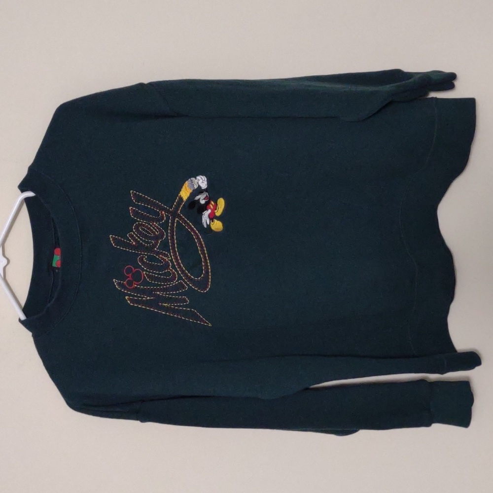 Vintage Mickey Unlimited green crewneck Mickey Mouse Sweatshirt Size M Nostalgia
